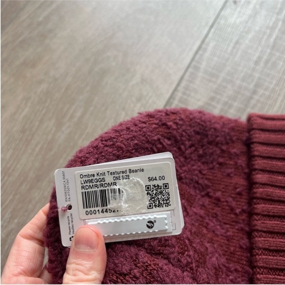 Lululemon Ombre Knit Textured Beanie in Red Merlot main image 3
